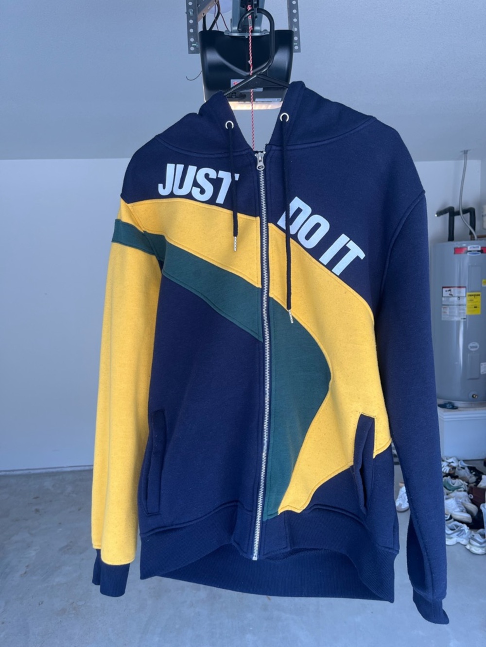 Nike Vintage Multicolor ‘Just Do It’ Full Zip Jacket Hoodie Men’s Size XL